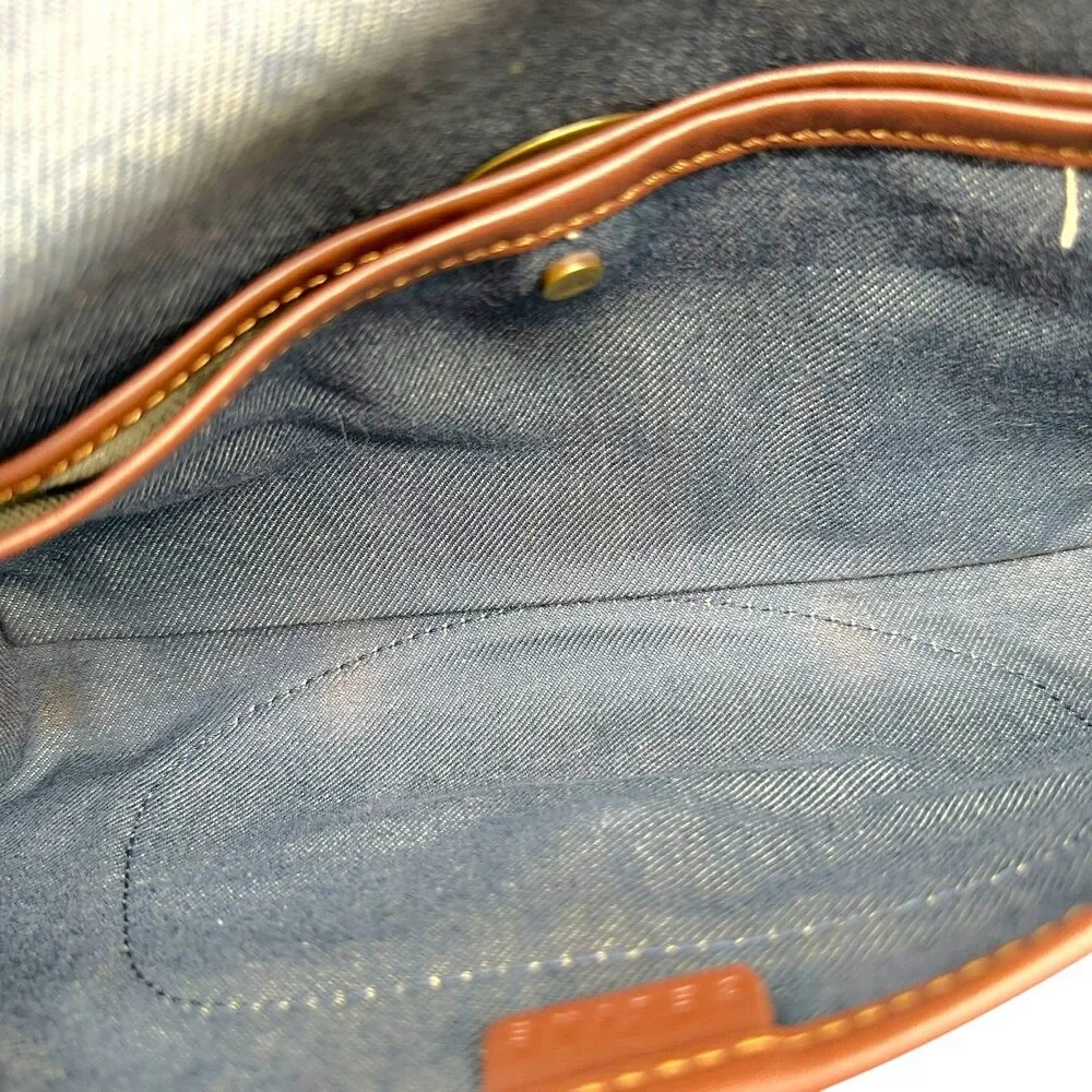 Celine Denim Triomphe Monogram Poulbot Bag - Picture 10 of 12